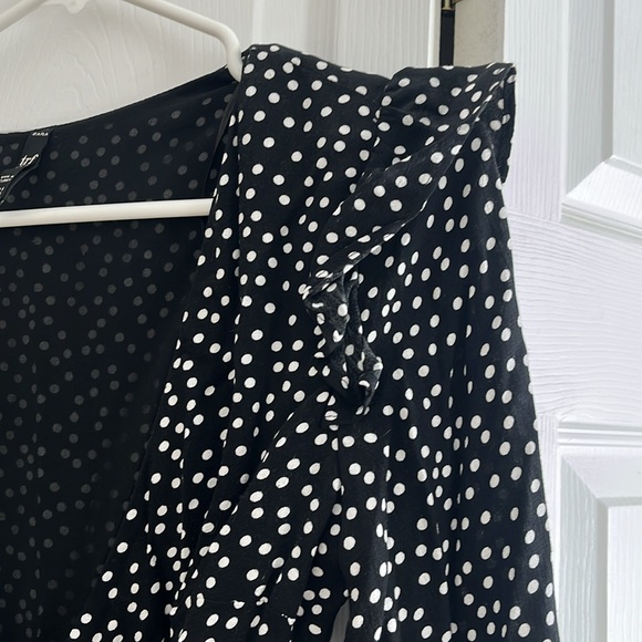 Zara TRF Black and White Polka Dot Romper - Picture 5 of 6